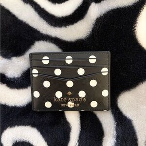 kate spade Black and White Polka Dot Card Case